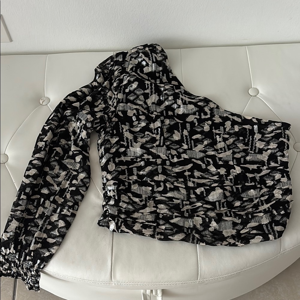 Stylish Black and Silver Women's Top